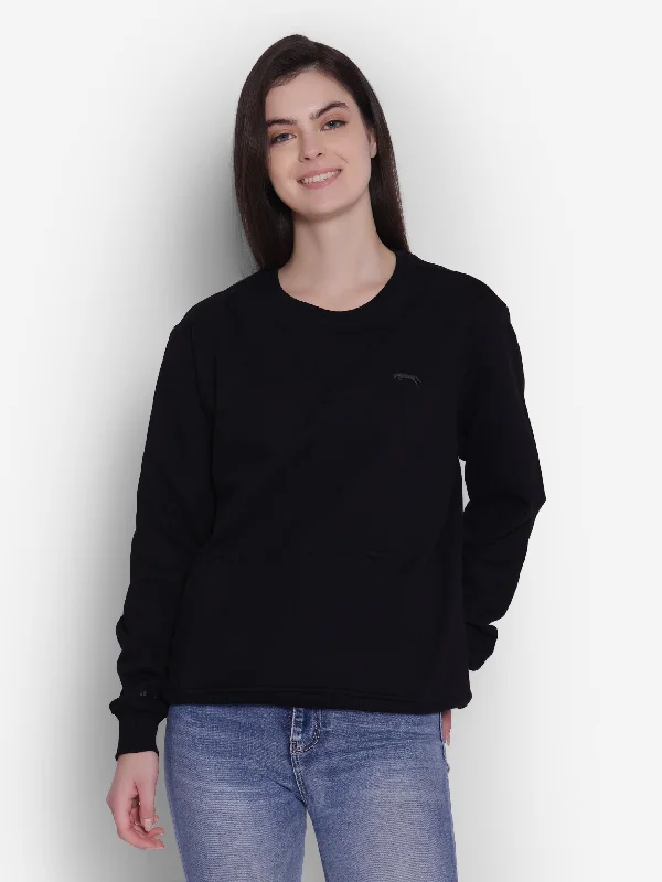 JUMP USA Women Solid Pullover Sweatshirt Sophisticated Women's Tailored