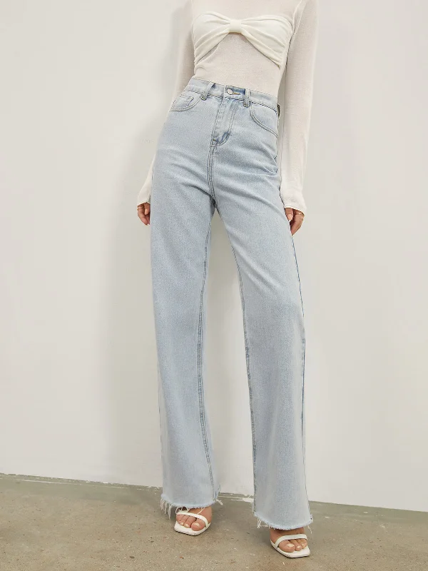 BerryBetty - Denim Straight Leg Jeans Casual Women's Loose - fitting