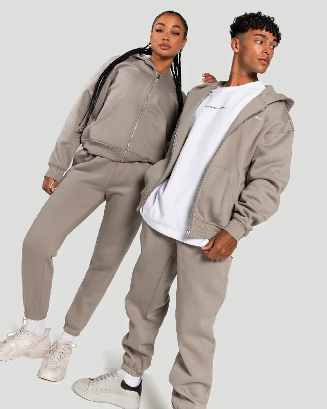 Classic Zip Through - Vintage Khaki Sleek Women's Metallic