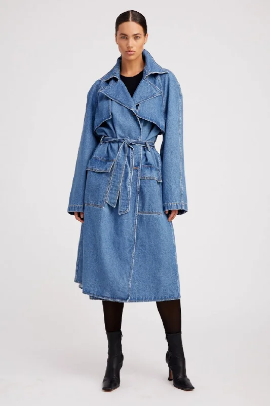 Coco Denim Trench Sharp Women's Italian