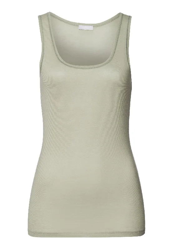 Ultralight Round Neck Cotton Tank Top | Crystal Green 71821-2732 Artistic Women's Avant - 