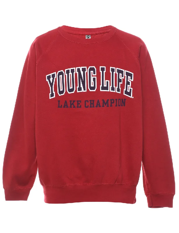 Young Life Lake Champion Printed Sweatshirt - S Cozy Women's Sherpa - lined