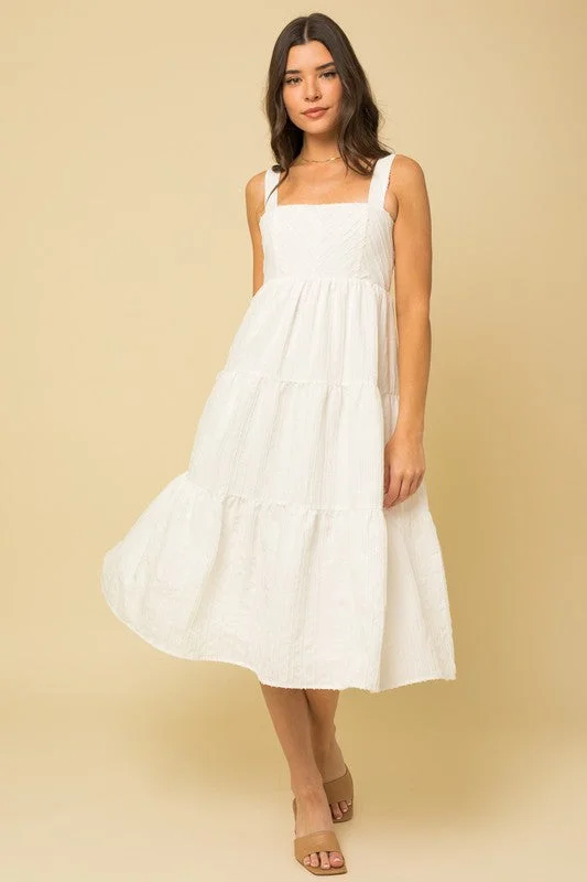 Edith Textured Smocked Midi Dress Australian Beach