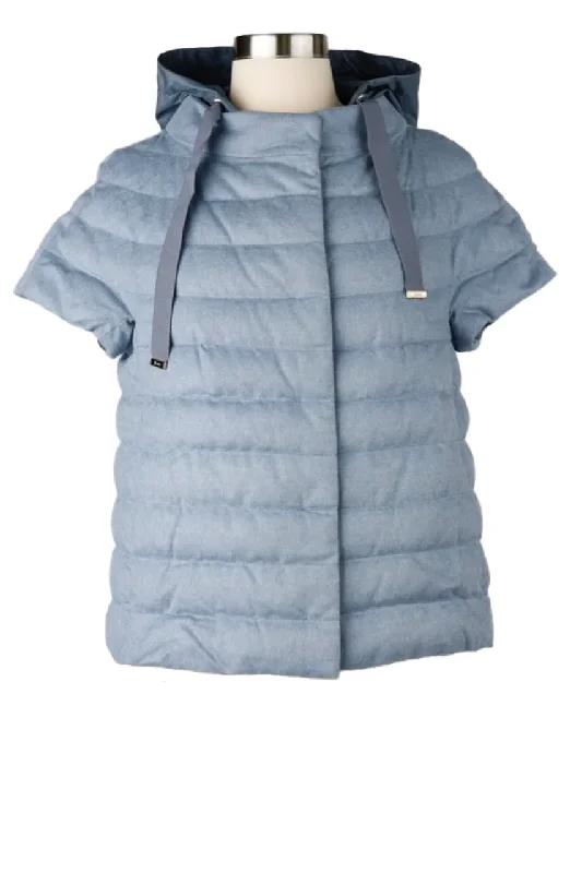 Silk/Cashmere Puffer Vest Gym