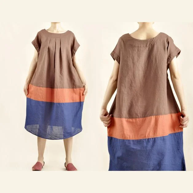 Sweet summer time cotton dress linen maxi dress Contemporary 