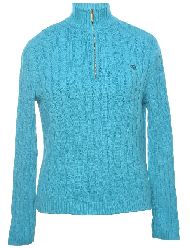Chaps Cable Knit Jumper - M Sophisticated Women's Tailored