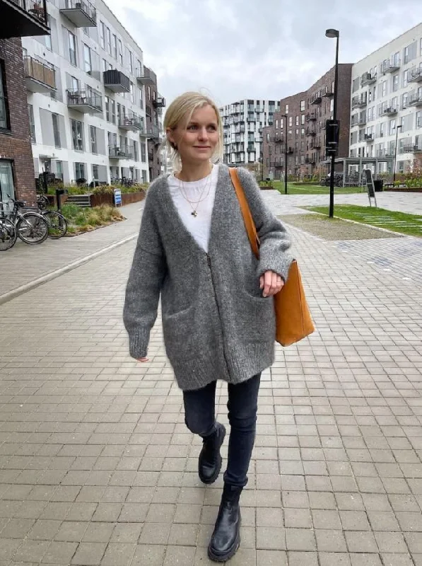 Zipper Jacket by PetiteKnit, No 1 + Silk mohair Elegant Women's 