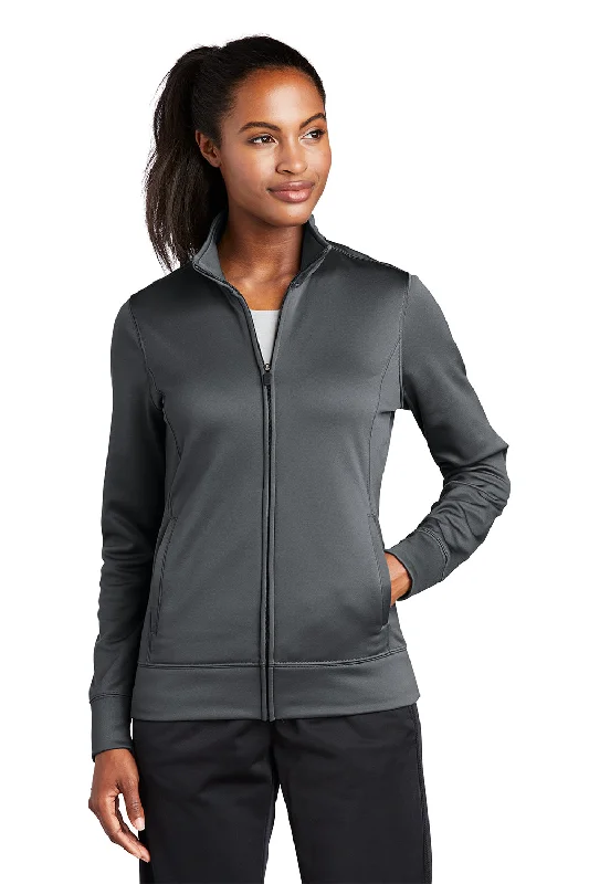Sport-Tek Womens Sport-Wick Moisture Wicking Fleece Full Zip Sweatshirt w/ Pockets - Dark Smoke Grey Practical Women's Multi - Sport-Tek Womens Sport-Wick Moisture Wicking Fleece Full Zip Sweatshirt w/ Pockets - Dark Smoke Grey Practical Women's Multi -
