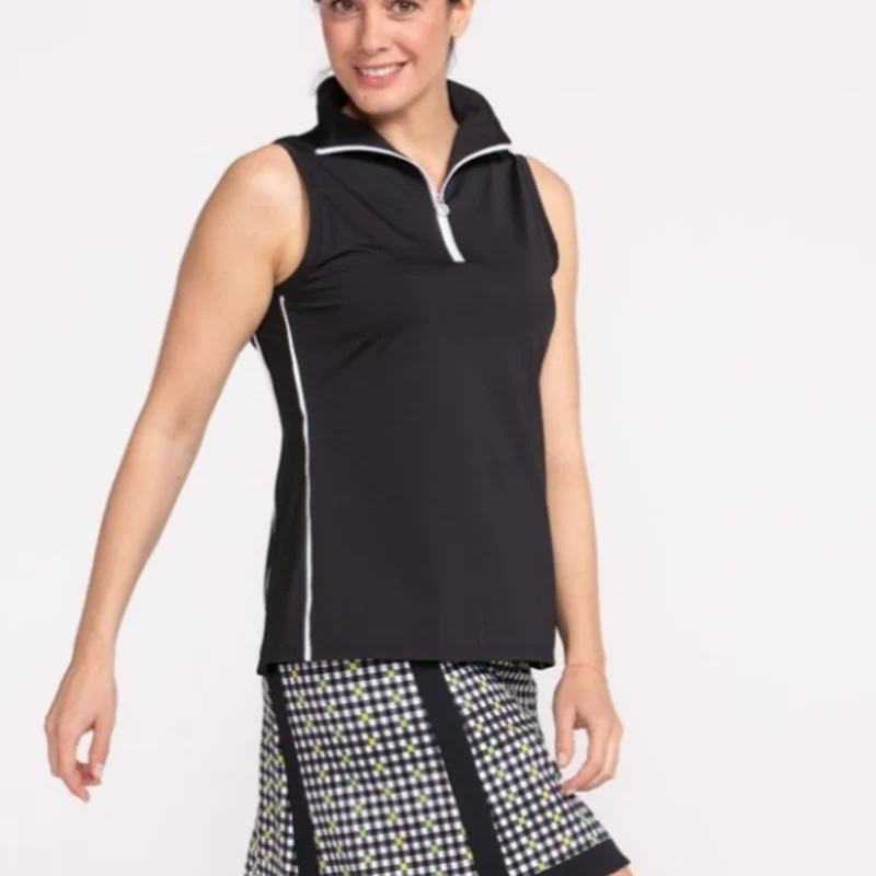 Kinona Keep It Covered S/L Top - Black Polished Women's Silk