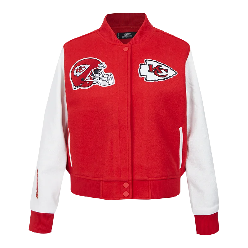 NFL KANSAS CITY CHIEFS CLASSIC WOMEN'S WOOL VARSITY JACKET (RED/WHITE) Country