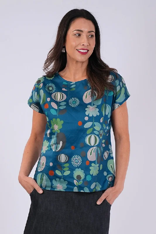 Tilly Top Aru Turquoise Elegant Women's 