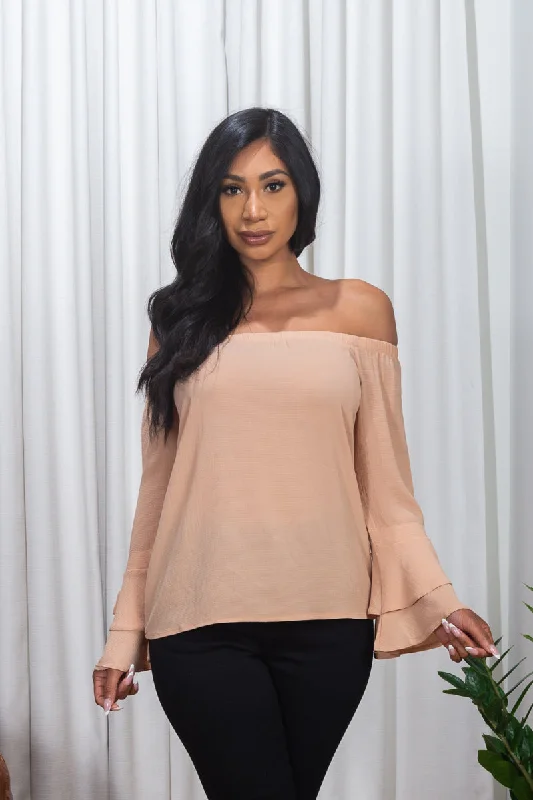 3/4 Sleeve Off the Shoulder Bell Sleeve Top* (171047) Artistic Women's Avant - 
