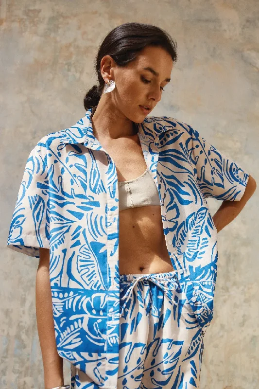 Santina Shirt - Print Trendy Women's Oversized