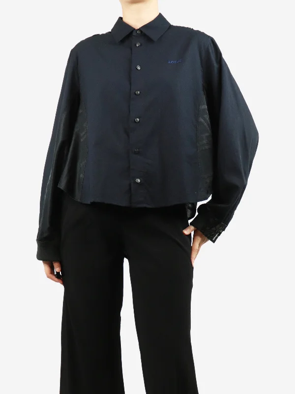 Black sequin shirt - size UK 10 Traditional Women's 