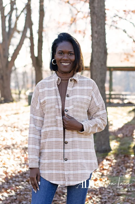 Fireside Cozy Women's Collared Shacket Modern Women's 
