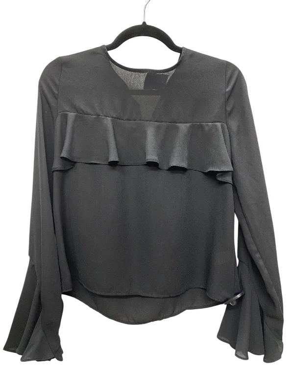 Top Long Sleeve Basic By Shinestar In Black, Size: M Preppy Women's College