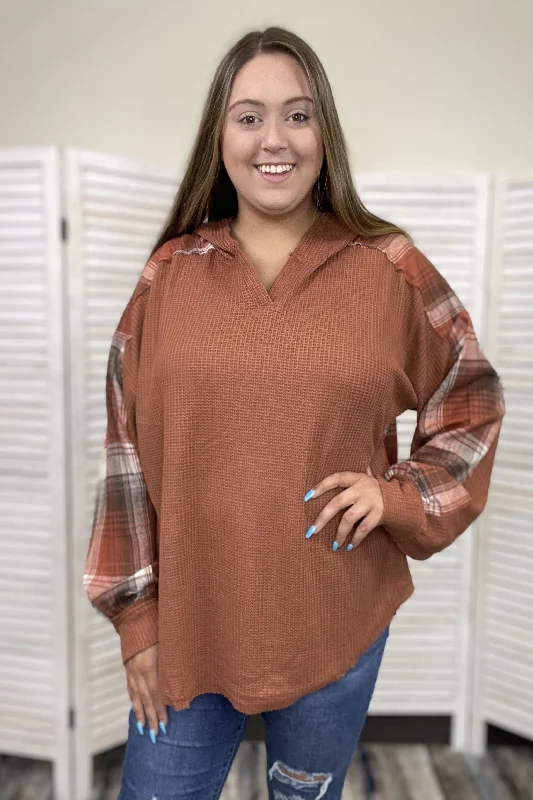 Fireside Chat Women's Exposed Stiching Neckline Hoodie Dapper Women's Bow - adorned