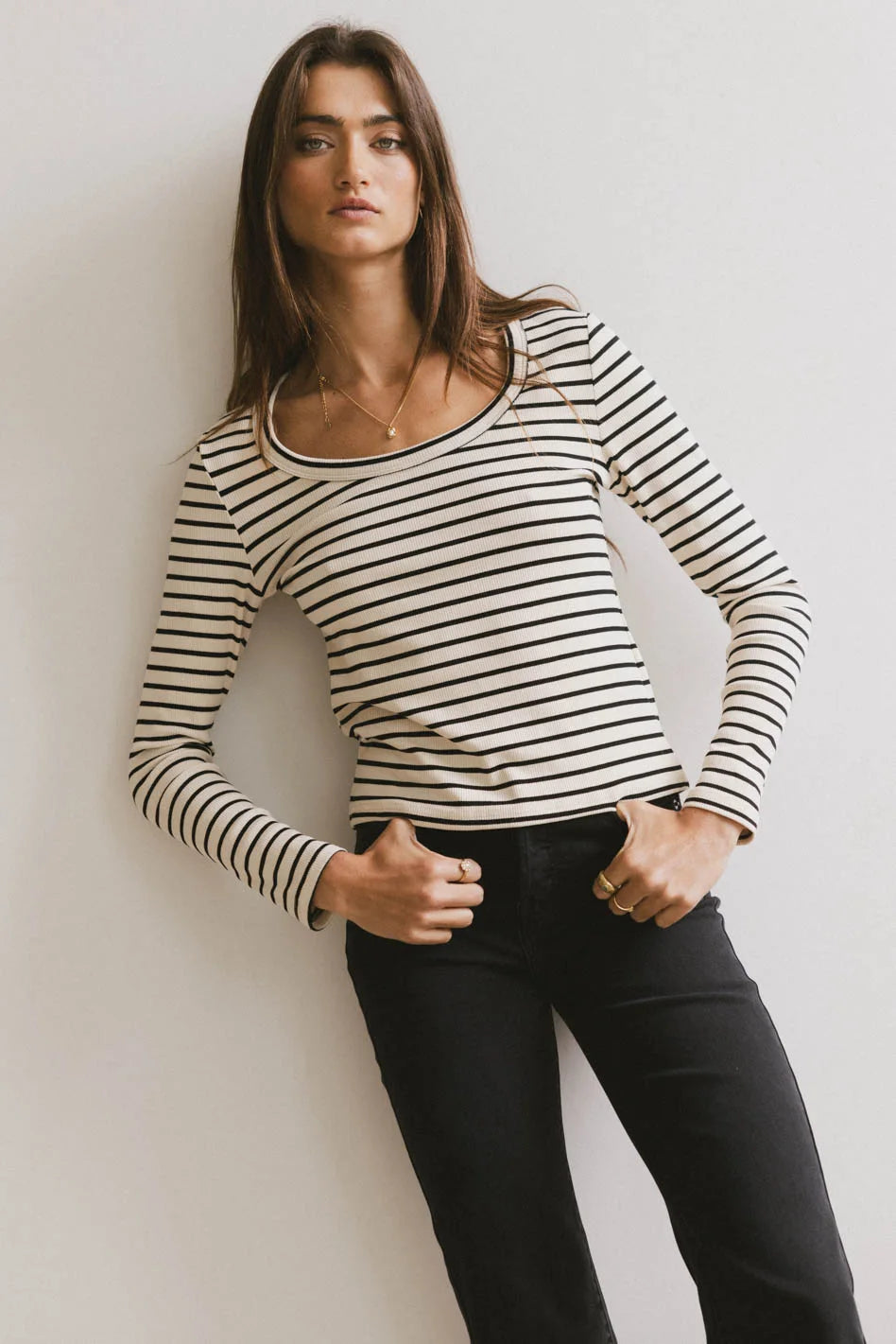 Bodie Ribbed Top in Beige Australian Beach