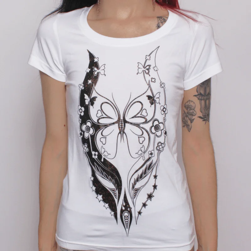 BLOSSOM LOGO GLITER T-SHIRT WOMENS Scandinavian