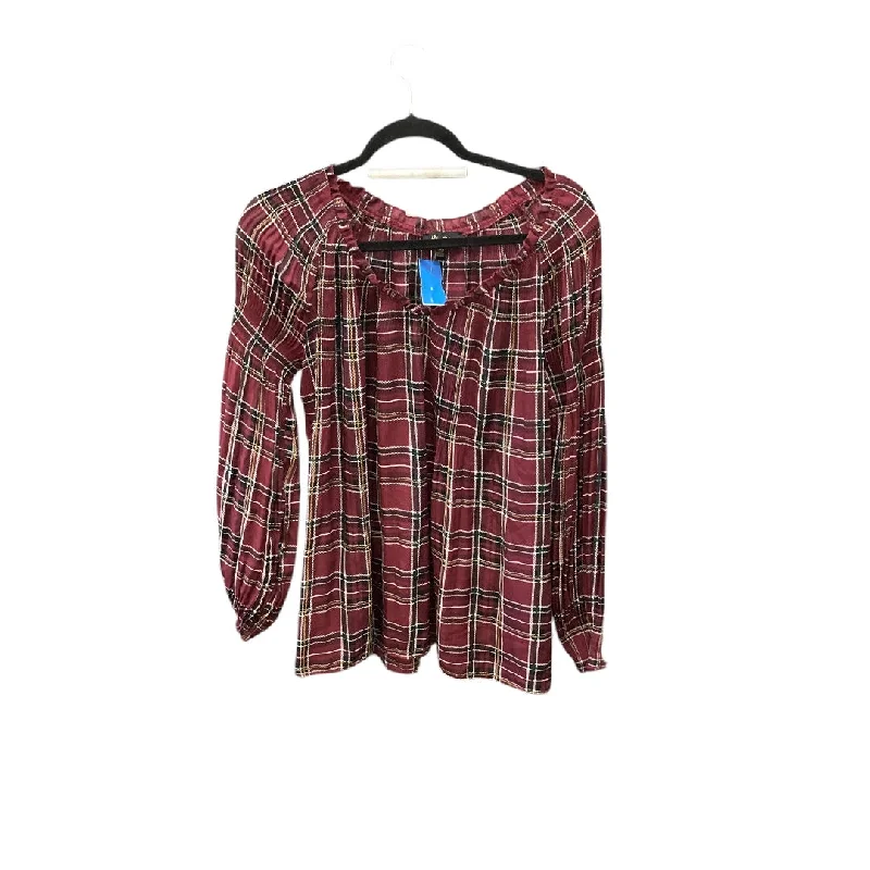 Top Long Sleeve By Melissa Paige In Purple, Size: L Rugged Women's Outdoor 