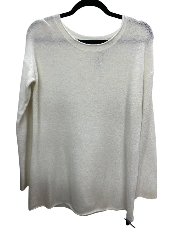 Top Long Sleeve By Olivaceous In White, Size: M Classic Women's Tweed