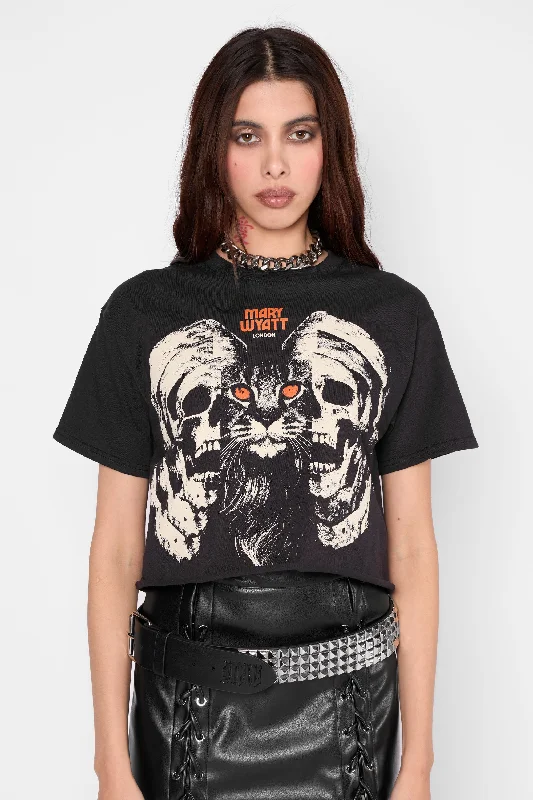 Salem Cropped Cut-Off Tee Unique Women's Upcycled