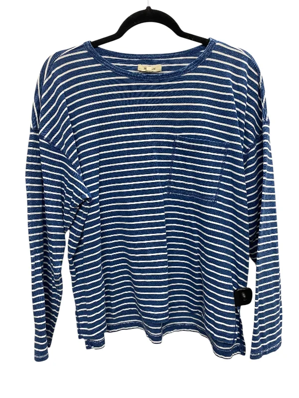 Top Long Sleeve Basic By Madewell In Blue, Size: M Sophisticated Women's 