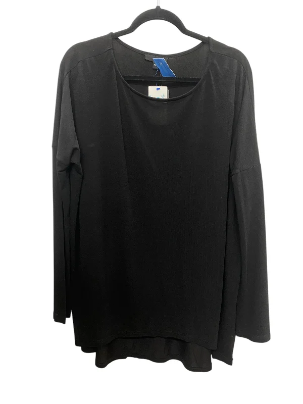 Top Long Sleeve By Very J In Black, Size: L Relaxed Women's 