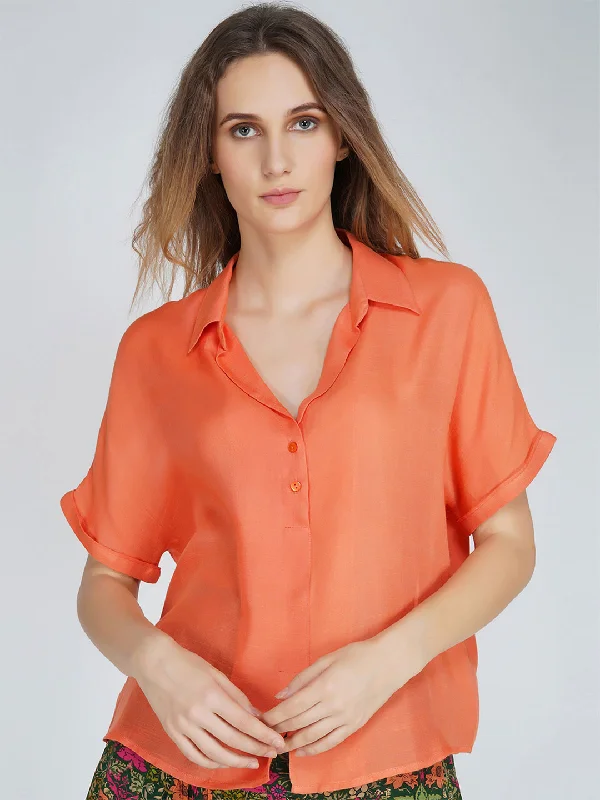 Coral Shirt Top Street