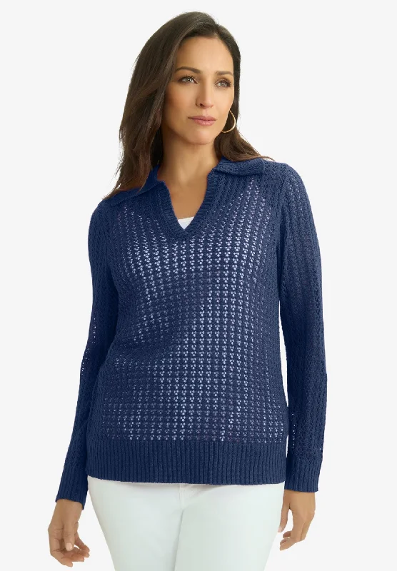 Pullover Crochet Polo garde