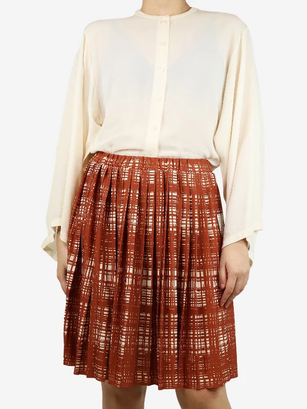 Cream silk shirt blouse - size UK 6 Hip Women's Urban