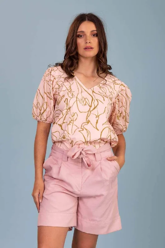 Louise Top Blush Refined Women's Hand - crafted