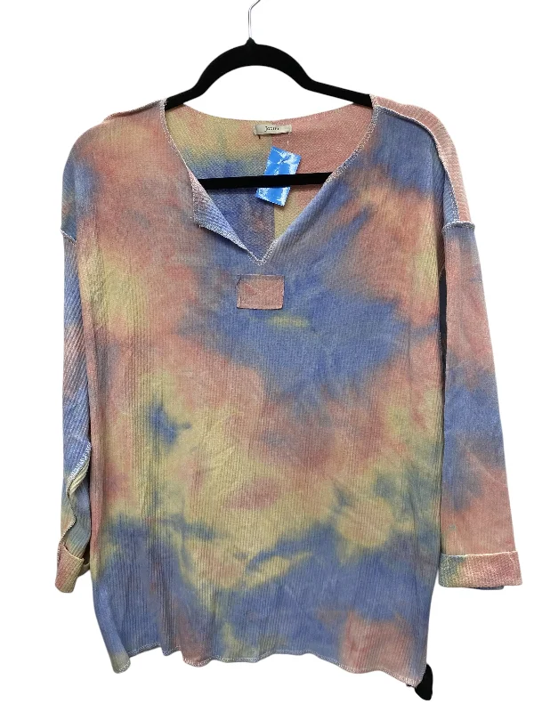 Top Long Sleeve By Jodifl In Rainbow Print, Size: S Streetwear Style for 