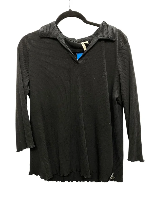 Top Long Sleeve By Cato In Black, Size: 1x Bold Women's Animal Print