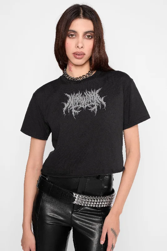 Requiem Cropped Cut-Off Tee Women