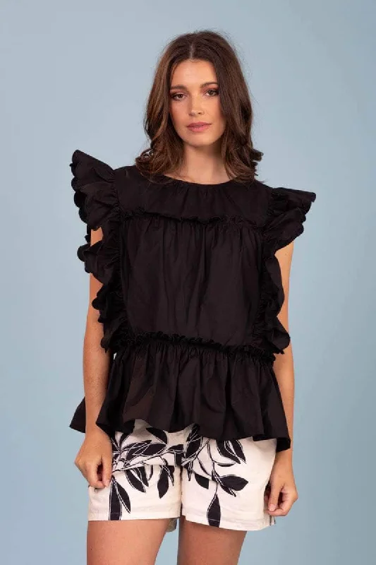 Erika Top Black Sustainable Organic
