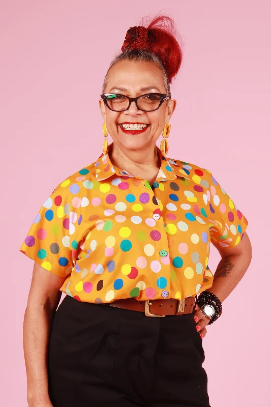 Emma Shirt Fiesta Spot Artistic Women's Hand - painted