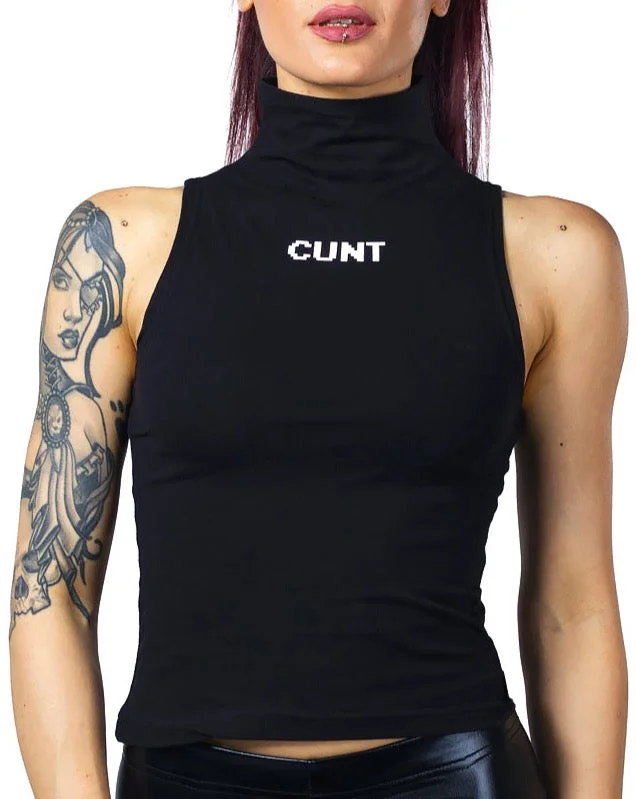 WOMENS HIGH NECK CUNT TOP Street