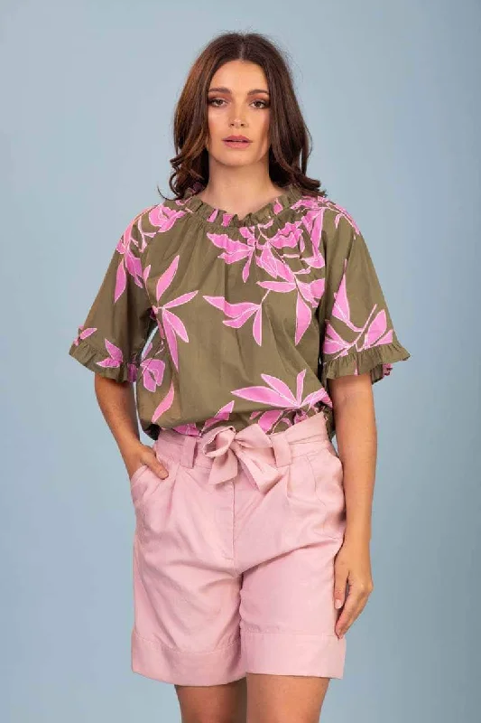 Bobin Top Green Youthful Women's Pop