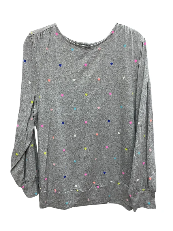 Top Long Sleeve By Crown And Ivy In Grey, Size: 2x performance