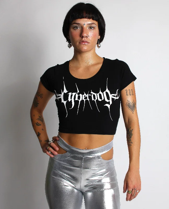 CYBERLUX TIGHT CROP TEE Unique Women's Upcycled