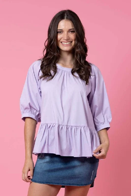 Maddie Top Lilac Cozy Women's Sherpa - lined