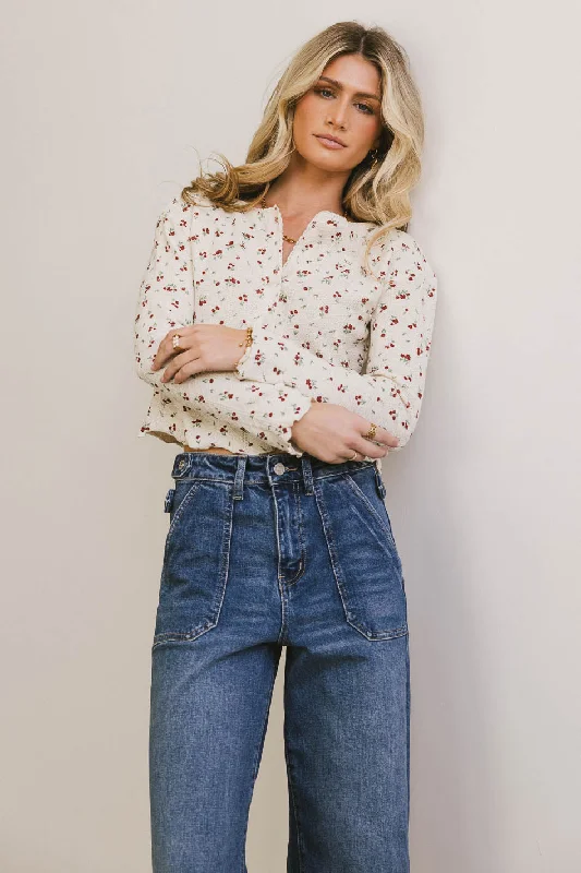 Karrie Floral Knit Cardigan Feminine Women's Style 