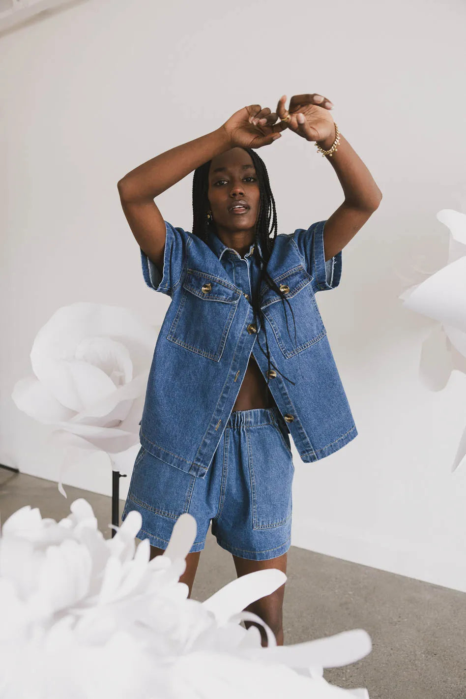 Luxor Denim Button Up Tough Women's Military - inspired