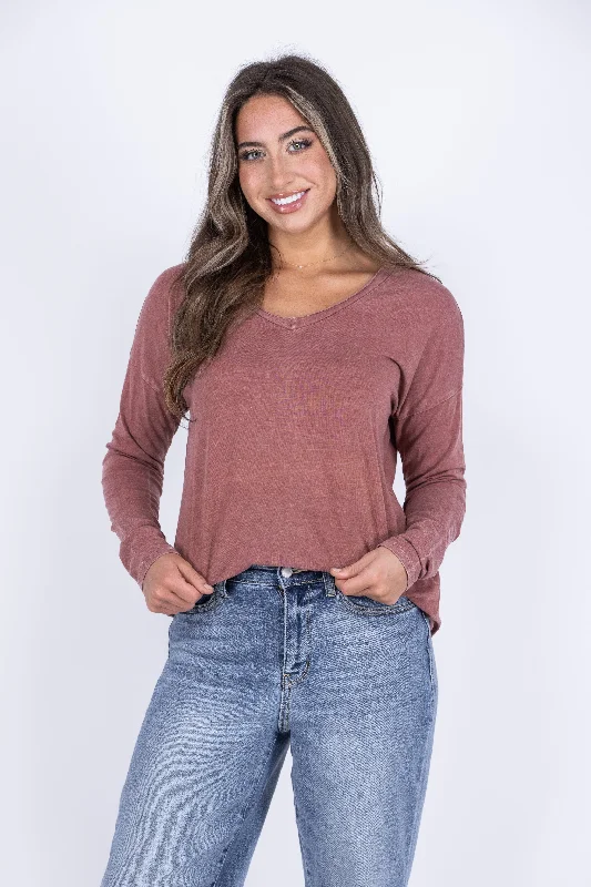 For Every Event Long Sleeve Top Artistic Women's Hand - painted