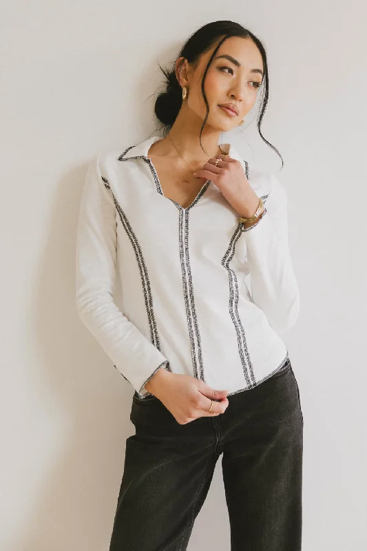 Rhys Collared Top Stylish Women's Tropical 