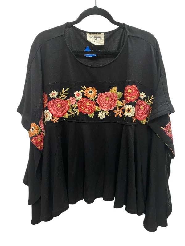 Top Short Sleeve By Savanna Jane In Black, Size: M Sporty Women's Tennis