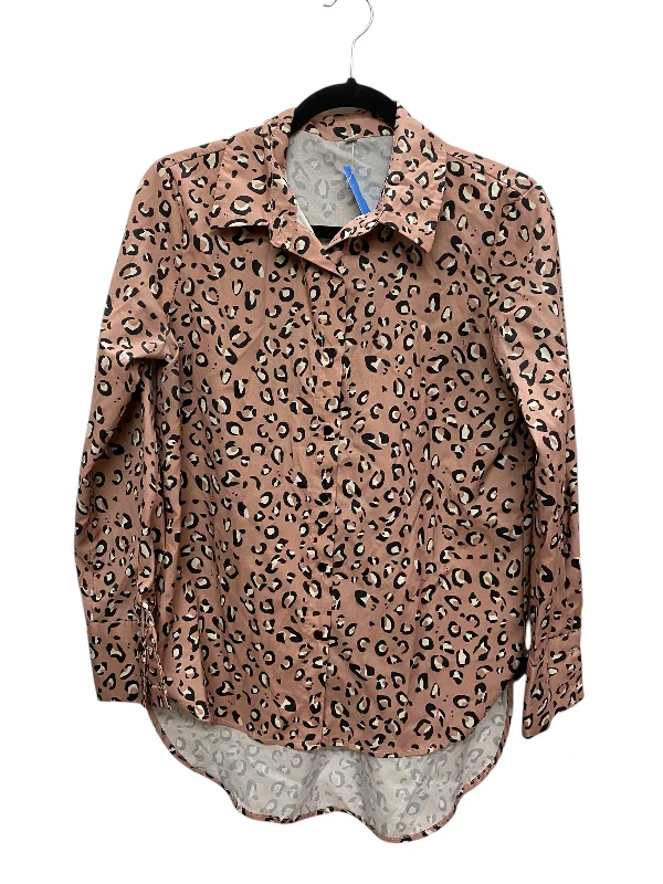 Top Long Sleeve By Clothes Mentor In Animal Print, Size: M Hip Women's Retro