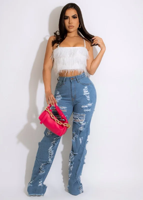 Higher Love Crop Top White Edgy Women's Punk