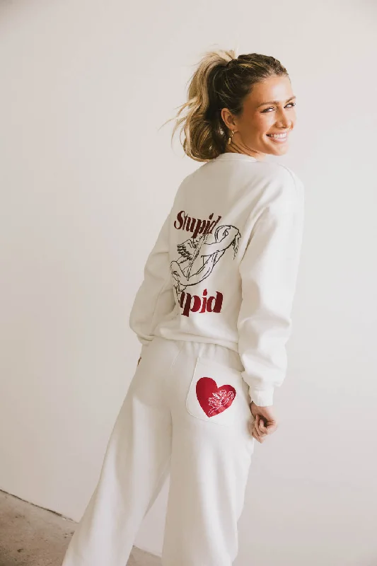 Stupid Cupid Crew Neck Sweater Street